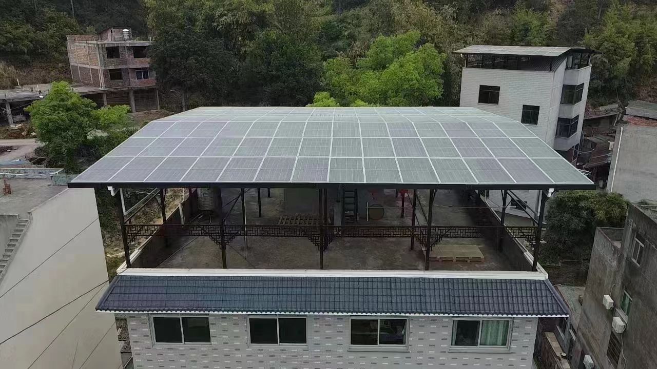 张家界15kw+10kwh自建别墅家庭光伏储能系统